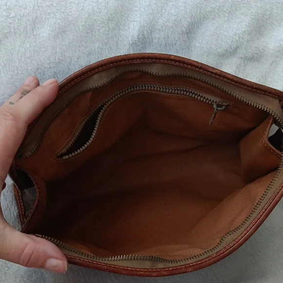 Celine Brown Toiletry Bag with Leather Trim - Picture 3 of 14